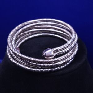 Chic Silver-tone Coil Bracelet